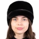 Кепка женская из меха цельной норки Меховой Стиль Норма 54/60 Черный (086/B) - изображение 2