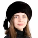 Берет норковий Хутряний Стиль Класичний 54/60 Темно-коричневий (024/L/2) - зображення 8