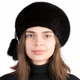 Берет норковий Хутряний Стиль Класичний 54/60 Темно-коричневий (024/L/2) - зображення 9