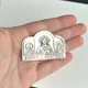 Серебряная автомобильная иконка водителя, ладанка в машину Святые, 925 проба (1035) - изображение 5