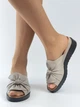 Женские шлепанцы Evromoda 40 (25.5см) Визон 3765 - изображение 4
