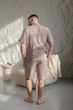 Чоловіча піжама BOBRAND натуральний муслін бежевого кольору - XL - изображение 3