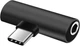 Адаптер XoKo USB Type-C - AUX mini jack 3.5 мм 2 в 1 Черный (AC-205-BK) - изображение 1