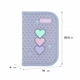 Пенал Kite Lovely "Цветные сердца" 20.5х14х4 см 1 отделение с 1 отворотом каркасный на молнии серый (K26-621-3) - изображение 3