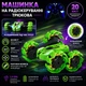 Машинка трюкова на радіокеруванні AToys Explosive Wheel X-360 з розсувними колесами обертанням 360° та світловими ефектами Зелена - зображення 1