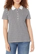 Жіноче поло з бавовни Tommy Hilfiger 44(M) Чорно-білий принт (147942) - зображення 1
