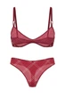 Комплект белья: бюстгальтер push-up и трусики стринг Victoria's Secret 75A/S Красный (148079) - изображение 1