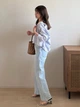 Рубашка женская Uniqlo 491596349 XS Голубая (1159863620) - изображение 7