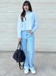 Рубашка женская Uniqlo 491596349 XS Голубая (1159863620) - изображение 13