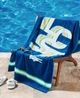 Рушник бавовняний Lacoste пляжний 92х183 см Синій (1159863287) - зображення 3