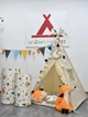 Детский вигвам полный комплект "Лисички-Индейцы", игровая палатка-домик для детей, бежевый, 110х110х180 см - изображение 13