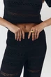 Черная женская футболка поло из вязаного трикотажа Santorini Knit Polo LiLove 445 S - изображение 3