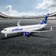 Колекційна металева лита модель пасажирського літака 1:300 Boeing 737 USA Air JetBlue Airlines 21 см - зображення 11
