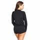 Лонгслив женский Zoggs Full Zip Sun Top UPF 50+ солнцезащитный рашгард на молнии для плавания и пляжа Черный XS (462525.BK.32) - изображение 2