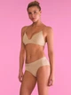 Котонові трусики-хіпстери Victoria's Secret Logo Cotton Hiphugger Panty S Бежеві 26825718 - изображение 1