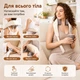 Масажер портативний акумуляторний Massager shoulder neck waist back legs для шиї, спини і тіла з підігрівом бежевий - зображення 4