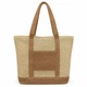 Летняя сумка-шоппер LUNA 2629 Beige Breeze для пляжа, плетёная, с подкладкой и застёжкой-молнией - изображение 2