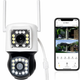 Камера видеонаблюдения уличная поворотная Wi-Fi с двумя объективами 4 MP для дома и офиса - изображение 2