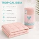 Ковдра літня IDEIA TROPICAL 140х210 см штучний пух легка, гіпоалергенна, полуторна Пудра 000044357 - изображение 8