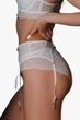 Пояс для панчіх Nimforia Be mine garter belt BMGB, молочний, S - зображення 2