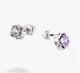 Пусеты серебряные ассиметричные Лириды Lavender 925 Zirkon - изображение 1