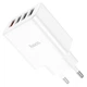 Мережевий зарядний пристрій Hoco C102A Furza QC3.0 28.5W 4USB White - зображення 4