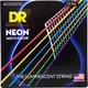 Струны для акустической гитары DR Strings Neon Multi-Color Acoustic - Light (12-54) - изображение 1