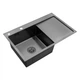 Кухонна мийка Kroner KRP Schwarze 7849LHM (CV025278) - зображення 4