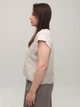 Блуза-футболка жіноча бежева лляна 46830-2 ONE SIZE - зображення 6