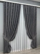 Комплект готових штор VR-Textil Жакард Sultan YL № 1211ш Графітовий 100х270 см 2 шт (31-596) - зображення 3
