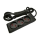 Сетевой удлинитель TECCO 3м 3 поста black - изображение 1