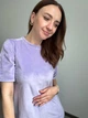 Туніка жіноча велюрова лавандового кольору розмір 3XL - изображение 2