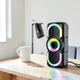 Колонка E портативная с Bluetooth 16 Вт с RGB подсветкой FM/USB/AUX черная (3OZ4) - изображение 2