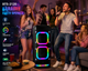 Портативная Bluetooth колонка BTS-2120 с двумя беспроводными микрофонами, RGB подсветка, 2 динамика 8", караоке акустика, черная - изображение 2
