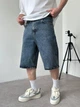 Чоловічі джинсові шорти GF Baggy 33 сині варені - зображення 1