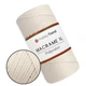 Пряжа Hobby Trend Macrame XL, Молочний №010, поліефірний шнур для макраме 3 мм, 250 г/130 м, для в'язання сумок, кошиків та декору - зображення 1