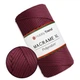 Пряжа Hobby Trend Macrame XL, бордо №110, поліефірний шнур для макраме 3 мм, 250 г/130 м, для в'язання сумок, кошиків та декору - зображення 1