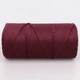 Пряжа Hobby Trend Macrame XL, бордо №110, поліефірний шнур для макраме 3 мм, 250 г/130 м, для в'язання сумок, кошиків та декору - зображення 3