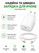 Комплект быстрой зарядки 25W для телефона Apple iPhone type-c to lightning 7 8 X 11 12 13 14 pro max plus mini iPad адаптер сетевое зарядное устройство блок тайпси лайтнинг usb-c power adapter быстрая зарядка айфон айпад кабель лайтинг тайп-с 1м - изображение 11