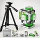 Лазерний рівень Huepar ZK04CG 4D 360° (16 ліній) + штатив 1.4 м, Bluetooth, LCD-дисплей, акумулятор 8000 мАг - зображення 1