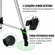 Лазерный уровень Huepar W04CG 4D 360° + металлический штатив 1,5 м, 16 зелёных линий, Bluetooth, LCD-дисплей, пульт ДУ - изображение 5