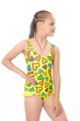 Дитячий купальник для дівчинки з принтом NoBrand 104 Жовтий (p-20468-244408) - изображение 3