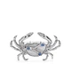 Брошь BROCHE Знаки Зодиака Рак серебристая BRBF115535 - изображение 1