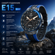 Смарт-часы E15 (Blue), 1.28", ЭКГ, измерение давления и кислорода, мультиспортивный фитнес-трекер, магнитная зарядка - изображение 1