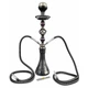 Кальян на 2 трубки на 2 персоны Hookah Dino высотой 56 см с силиконовой чашей и калаудом Чёрный - изображение 1
