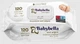 Вологі серветки дитячі Babylbella "Ultra Soft Premium" з клапаном, без алкоголю і парабенів, 120 шт. - зображення 1