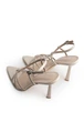 Босоніжки жіночі на підборах Meideli 8104/Beige/Polish/H8833-16/B 37 Бежевий - изображение 4