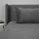 Простынь-чехол на резинке двуспальная ТЕП Velour 2-04824_34145 180х200 см серая 5192264 - изображение 2