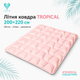 Ковдра літня IDEIA TROPICAL 200х220 см гіпоалергенна зі штучним пухом пудра (8-36698*002) - зображення 3