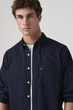 Мужская рубашка в клетку Levi's 48(M) Синий-горошек (148464) - изображение 5